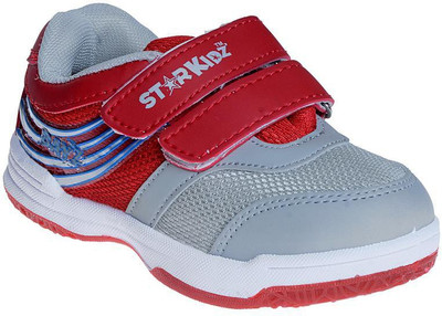 

Dayz Boys Velcro Running Shoes(Grey, Grey;red