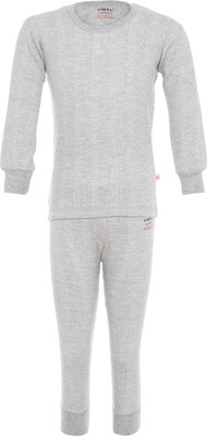 Vimal Jonney Top - Pyjama Set For Boys(Silver, Pack of 2, Light grey