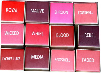 

Forever 21 Liquid Matte Look Lipsticks of Multicolored Set of 12(Multi Colour)
