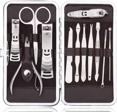 

SYGA Stainless Steel Nail Clippers Professional Grooming Kit for Man Woman(150 g, Set of 12)