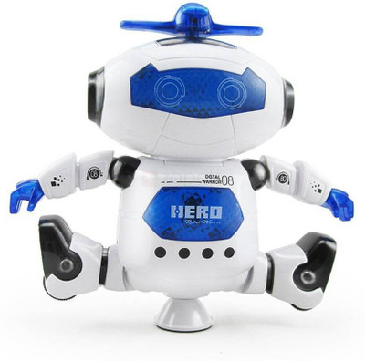 

welkins Naughty Dancing Robot with 3D light & music-Batteries Oprated(Multicolor)