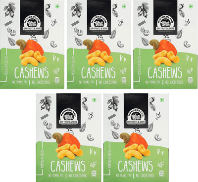 

Wonderland Roasted & Salted Cashews Nuts 1kg ( Pack of 5-200g Each) Cashews(1000 g, Box)