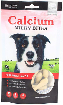 

Foodie Puppies Calcium Milky Bites Soft Bones Dental Snacks for Dogs, 100g (Medium) Milk Dog Chew(100 g, Pack of 1)