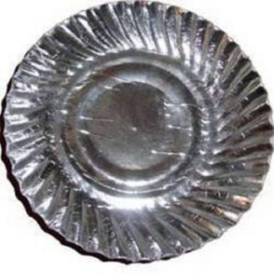 SSD Silver Coated Disposable Paper Plate 10 Inches 100 Pieces Plate 100 Units