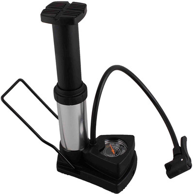 

VDNSI Portable Foot Activated Pump with Gauge Bicycle, Car, Motorcycle, Ball, Balloon, Float Pump(Black)