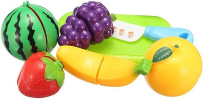 

kingwell Realistic Sliceable 10 PCS Vegetables | Fruits Cutting Play Toy Set