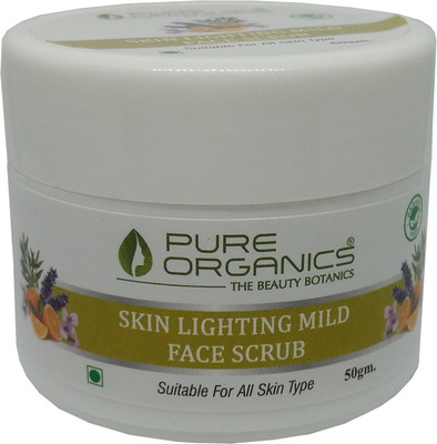 

Pure Organics Skin Lightening Mild Face Scrub 50 gms for Men & Women Scrub(50 g)