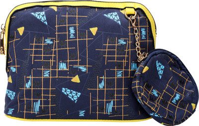 

Global Desi Women Casual Blue PU Sling Bag
