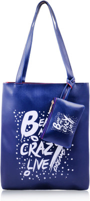 

GLORIST Women Casual Blue Leatherette Shoulder Bag