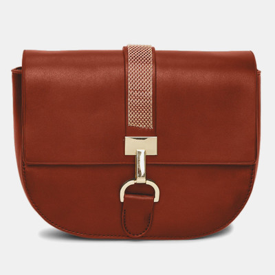 Miss CL Women Casual Brown Leatherette Sling Bag