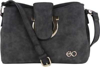 

E2O Fashion Women Casual Black PU Sling Bag