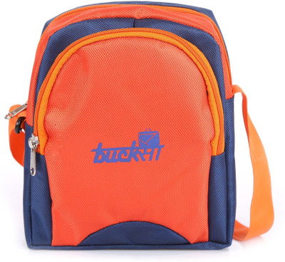 

Bucksa Men Casual Blue, Orange Canvas Sling Bag