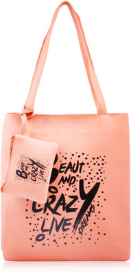 

GLORIST Women Casual Pink Leatherette Shoulder Bag