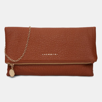 

Chemistry Women Casual Brown Leatherette Sling Bag