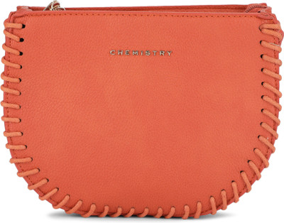 

Chemistry Women Casual Orange PU Sling Bag