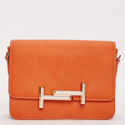 

Miss CL Women Casual Orange Leatherette Sling Bag