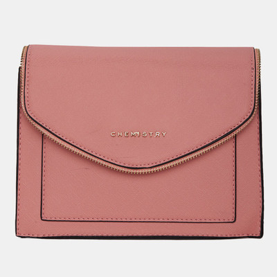 

Chemistry Women Casual Pink Leatherette Sling Bag