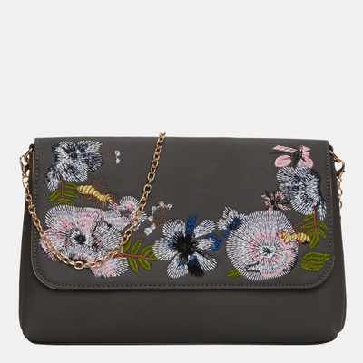 

Miss CL Women Casual Grey Leatherette Sling Bag