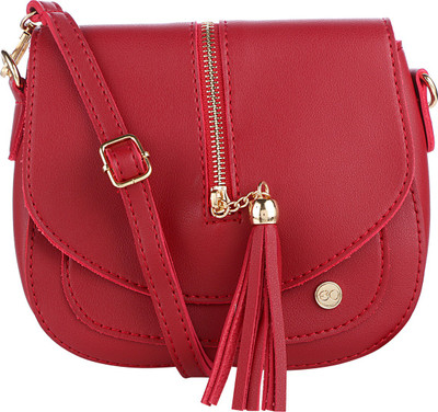 

E2O Fashion Women Casual Red PU Sling Bag