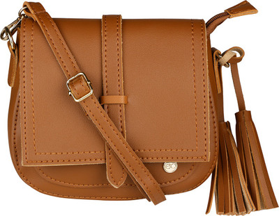 

E2O Fashion Women Casual Tan PU Sling Bag