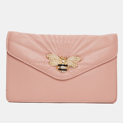 

Miss CL Women Casual Pink Leatherette Sling Bag