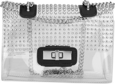 

Steve Madden Girls Evening/Party Silver PU Sling Bag