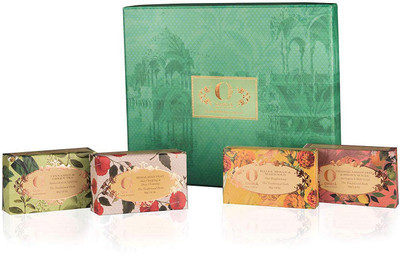 

Ohria Ayurveda Bathing Bar Gift Box Collection, Cinnamon & Green Tea, Soap, Turmeric & Marigold Bathing Bar, Himalayan Clay Bathing Bar, Orange, Lemon peel & Brown Sugar Bathing Bar(50 g, Pack of 4)