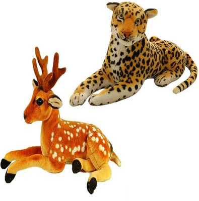 

Speoma CHEETAH AND DEER ANIMAL SOFT TOY PACK OF 2 - 40 cm(Multicolor)