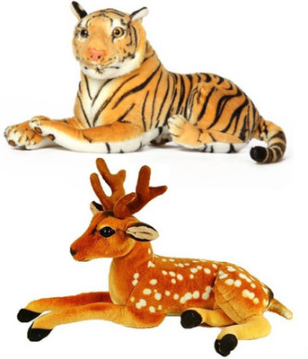 

Speoma TIGER AND DEER ANIMAL SOFT TOY PACK OF 2 - 40 cm(Multicolor)