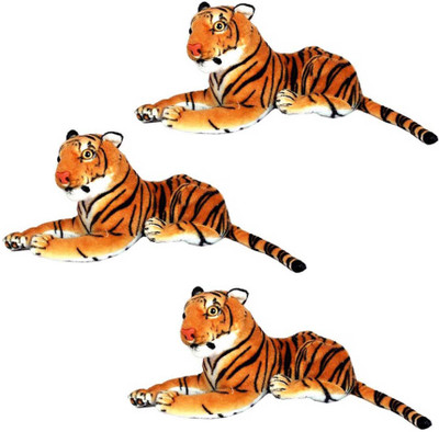 

MEGAEMART TIGER ANIMAL SOFT TOY PACK OF 3 - 32 cm(Multicolor)
