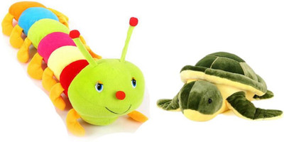 

saburi Turtle (42 Cm) and Caterpillar 55 cm (set of 2) - 55 cm (Multicolor) - 35 cm(Multicolor)