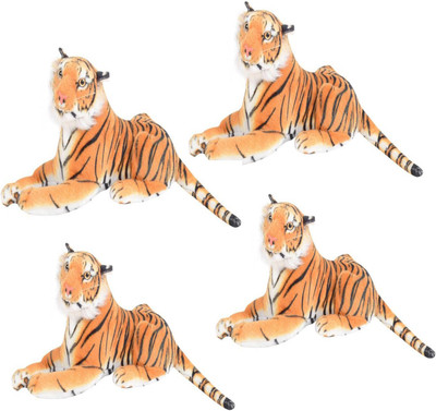 

MEGAEMART TIGER ANIMAL SOFT TOY PACK OF 4 - 49 cm(Multicolor)