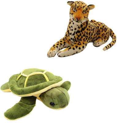 

MEGAEMART CHEETAH AND TORTOISE ANIMAL SOFT TOY PACK OF 2 - 32 cm(Multicolor)