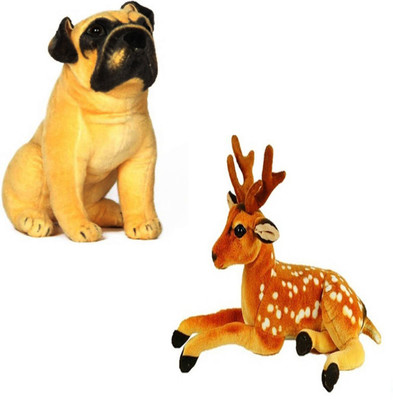 

Speoma HUTCH DOG AND DEER ANIMAL SOFT TOY COMBO - 40 cm(Multicolor)