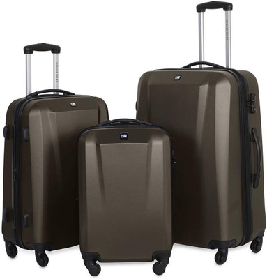 

Nasher Miles Canberra Set of 3 20-24- Expandable Check-in Luggage -  inch(Brown