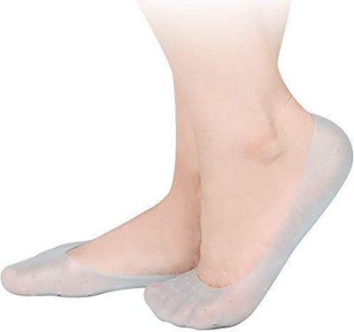 

OneRetail Silicone Gel Anti-Slip Socks Sole Cover Heel Dry Foot Care Protector Large Size Heel Support (, Pink, Blue