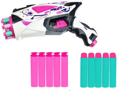 

Emob Amazing Blaze Storm Action Gun Toy with 20 Soft Foam Bullet Darts for Kids(Multicolor)