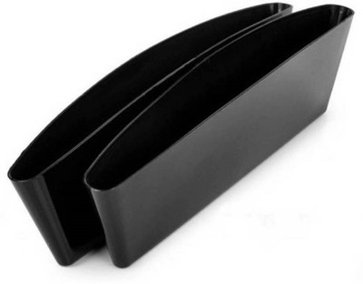 

VP STORES Set of 2 Black Car Seat Caddy Pocket - Catch dropped items - Organizer - Storage(Black)