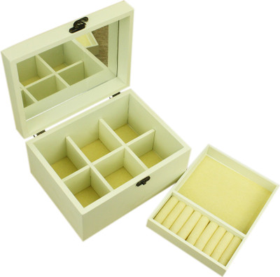 

AVMART Lavender Wood Cosmetic, Makeup, Jewellery, Storage Travel Organizer Vanity Box, Gift, Home Decor, Utility Box (22x16 cm) V-4 Makeup box, Jewellery box, Cosmetic Vanity Box(Cream)