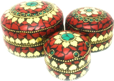 

The Closet Drama Red Mosaic Box Set Jewellery, Small Gifts Vanity Box(Red, Gold)