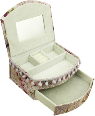 

AVMART Purple Floral Fabric Wood Cosmetic, Makeup, Jewellery, Storage Travel Organizer Vanity Box, Gift, Home Decor, Utility Box (16x21 cm) V-5 Makeup box, Jewellery box, Cosmetic Vanity Box(Purple)