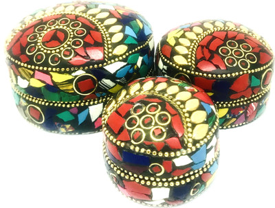 

The Closet Drama Multicolor Mosaic Box Set Jewellery, Small Gifts Vanity Box(Multicolor, Gold)