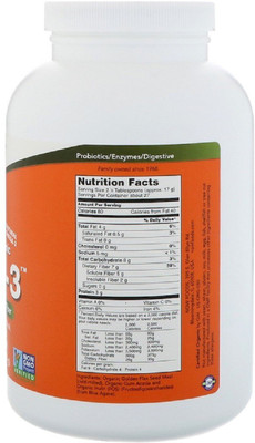 Now Foods Now Foods, Certified Organic, Fiber-3, Powder,(454 g)