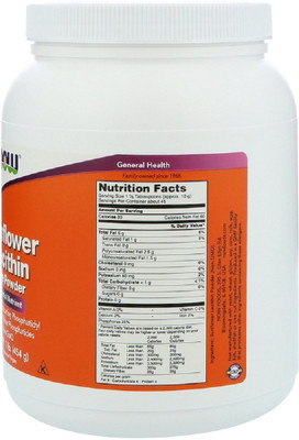 

Now Foods Now Foods, Sunflower Lecithin, Pure Powder,(454 g)