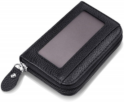 

Peacock Mundkar Boys Black Artificial Leather Card Holder(8 Card Slots)