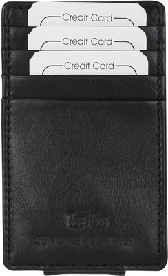 

Tee Ess Men Black Genuine Leather Card Holder(3 Card Slots)