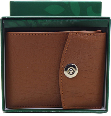 

flex boom Men Tan Artificial Leather Wallet(6 Card Slots)