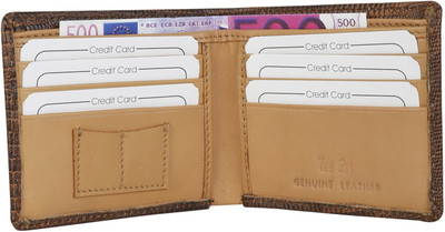 

Tee Ess Boys Brown, Beige Genuine Leather Wallet(6 Card Slots), Print brown