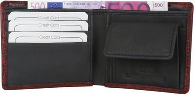 

Tee Ess Boys Red, Grey Genuine Leather Wallet(3 Card Slots), Print red