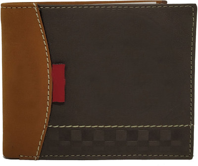 

Wildmount Men Grey Genuine Leather Wallet(3 Card Slots)